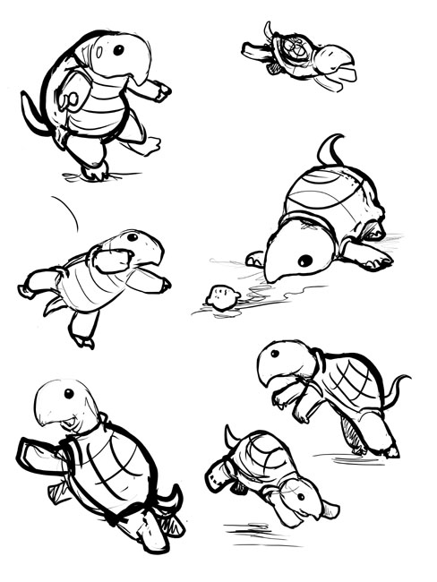488x650 Turtle Sketches By Ursulav - Cute Turtle Sketch