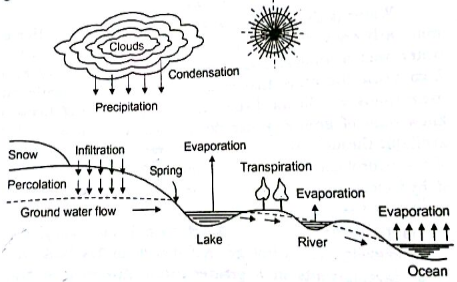 457x282 Define Hydrology And Explain With Neat Sketch Hydrological Cycle. - Cycle Sketch