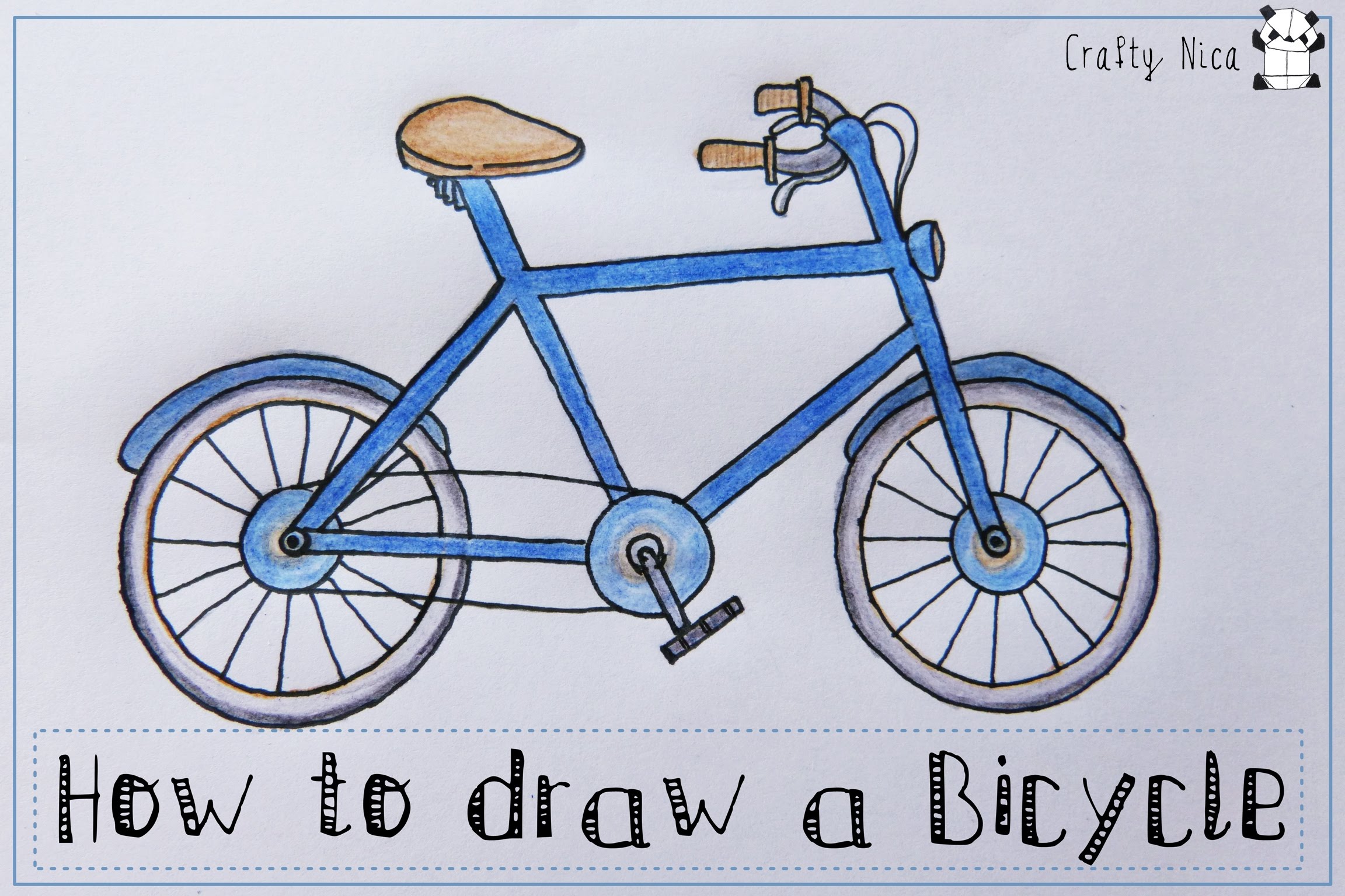 2304x1536 How To Draw A Bicycle (Bike). Easy Drawing Tutorial For Kids - Cycle Sketch