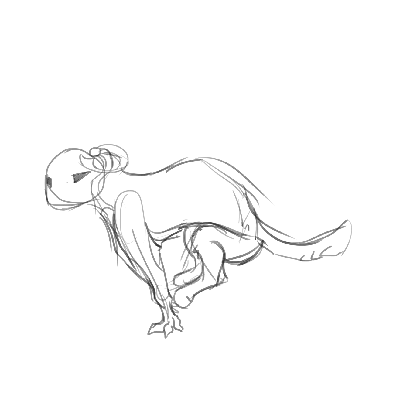 1350x1350 Running Cycle Sketch By Dawnofthegold - Cycle Sketch