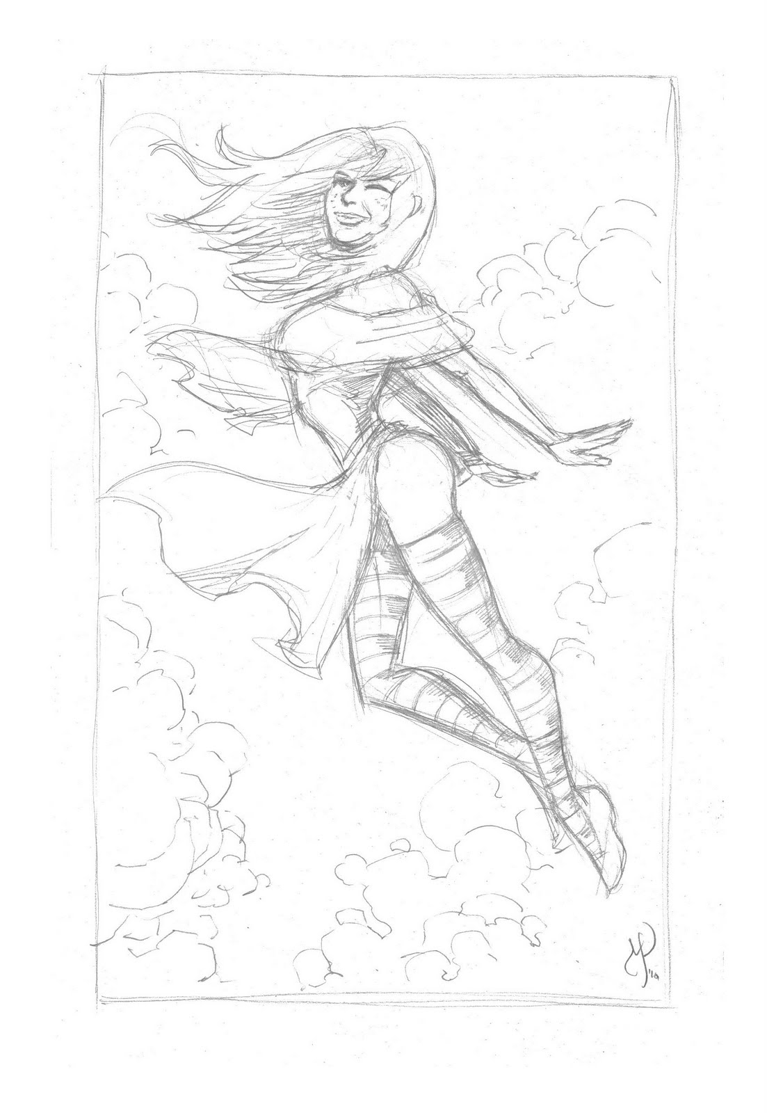 1103x1600 The Art Of Michael Powell Sketch 107 More Cyclone - Cyclone Sketch