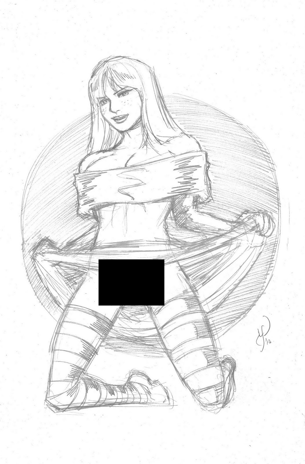 1054x1600 The Art Of Michael Powell Sketch 111 Cyclone Flash - Cyclone Sketch