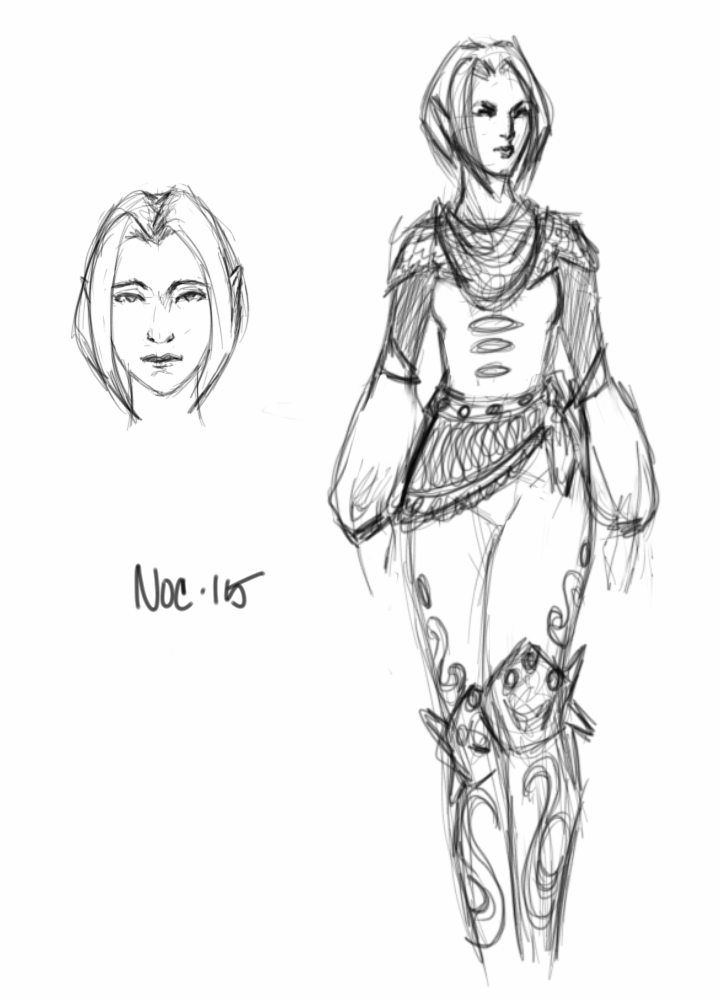 720x1000 Dampd Character Sketch Ii Weasyl - D&D Sketch