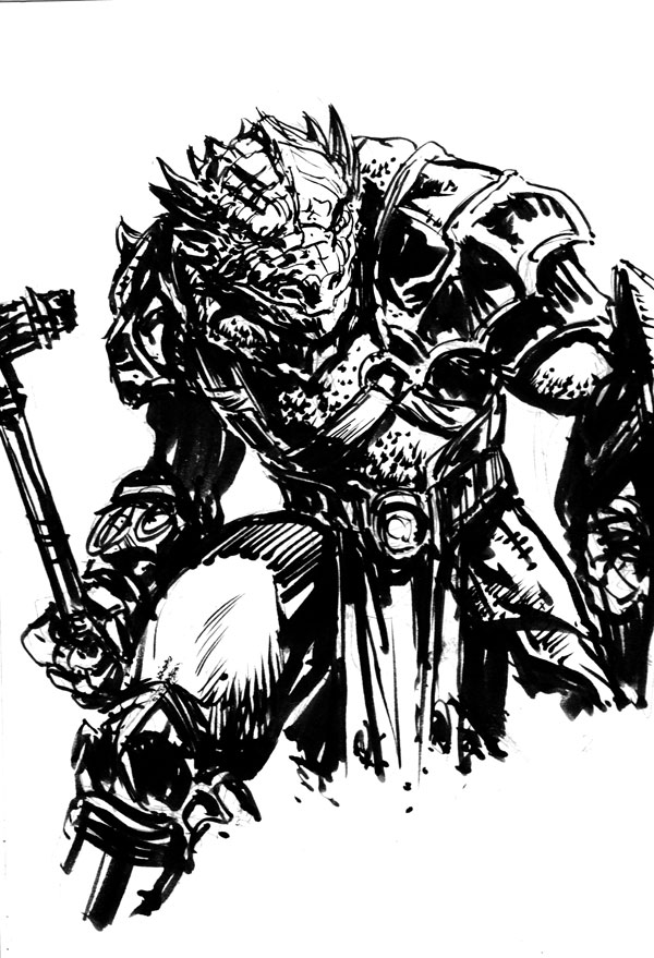 600x879 Dampd Character Sketches Dave Stokes Sketch Blog - D&D Sketch