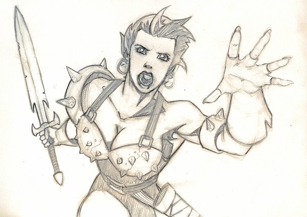 600x425 Dampd Character Sketch For Fanzine By Sean Casinger - D&D Sketch