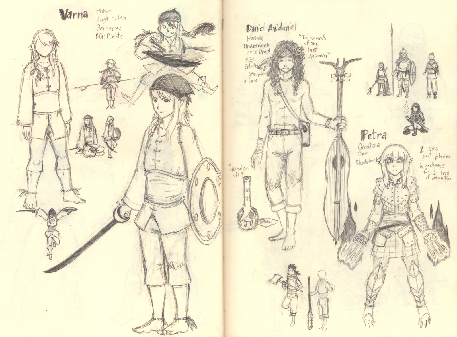 1594x1175 Recent Dampd Sketches And Character Art - D&D Sketch