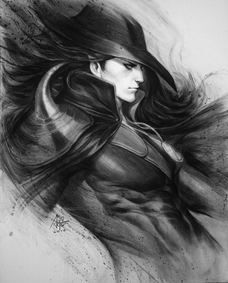 803x994 Vampire Hunter D Charcoal Drawing By Artgerm - D Sketch