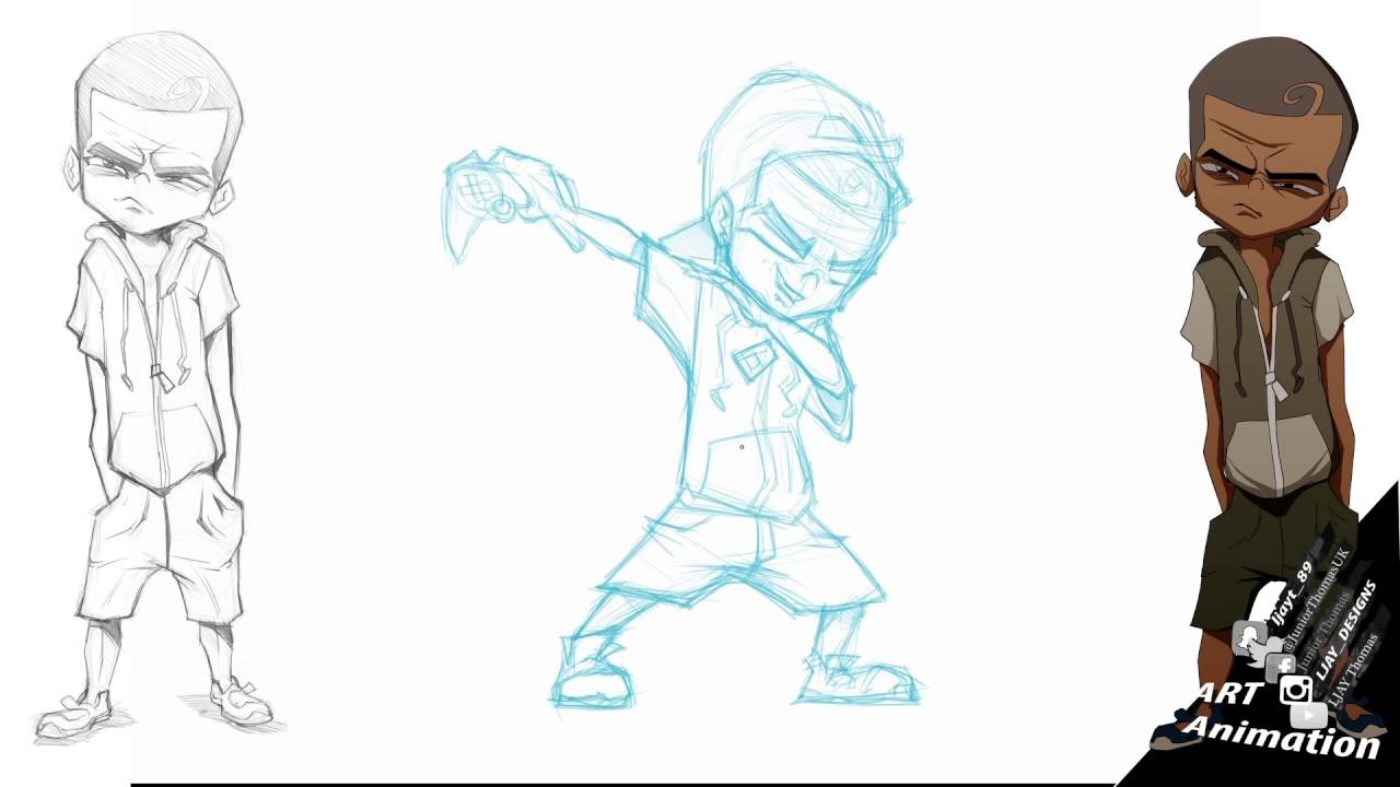 1280x720 Gamerboi 2016 Speed Cartoon Art Sketch Artwork Dab Dabbing - Dab Sketch