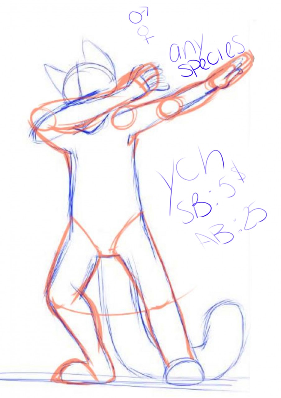 905x1280 Closed][Ych] Dab Pose By Foxfear - Dab Sketch
