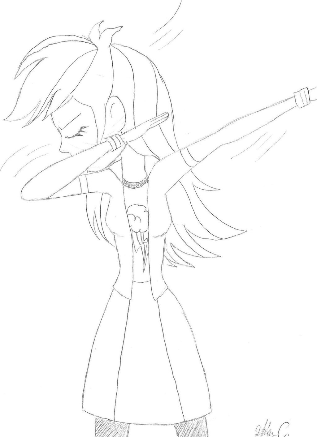 1024x1413 Rainbow Dab - Dab Sketch