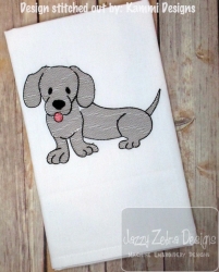201x250 Dachshund Sketch Embroidery Design - Dachshund Sketch