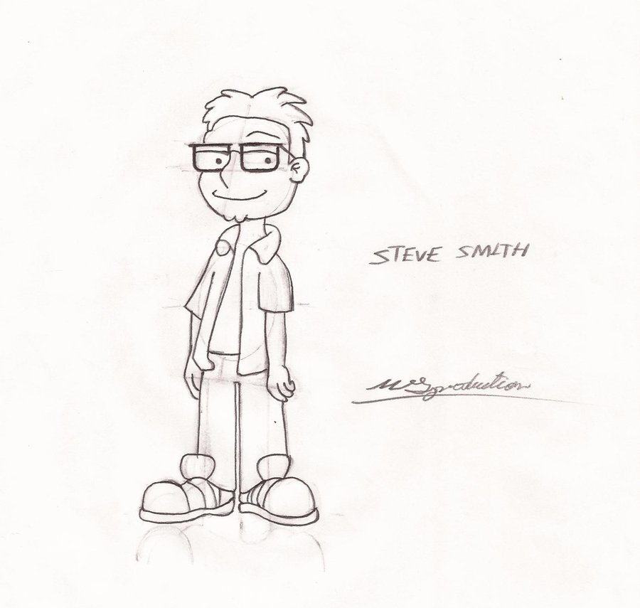 900x855 Steve Smith, Sketch. American Dad By Mickeyelric11 - Dad Sketch