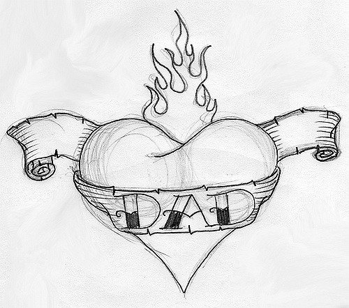 500x442 Dad Heart Sketch Daniel Jaramillo - Dad Sketch