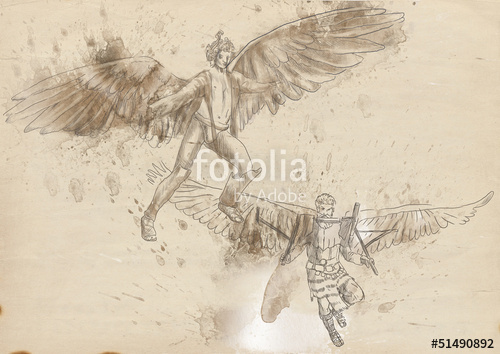 500x354 Icarus And Daedalus - Daedalus And Icarus Sketch