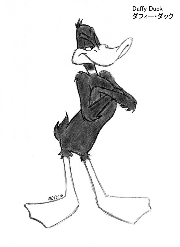 762x1048 Daffy Duck By Mdtartist83 - Daffy Duck Sketch