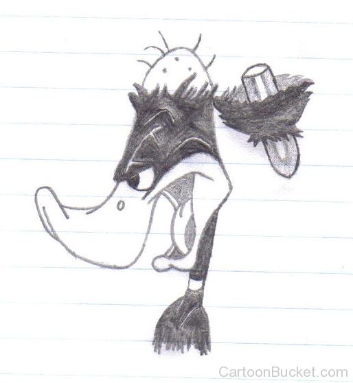 514x558 Funny Daffy Duck Sketch - Daffy Duck Sketch