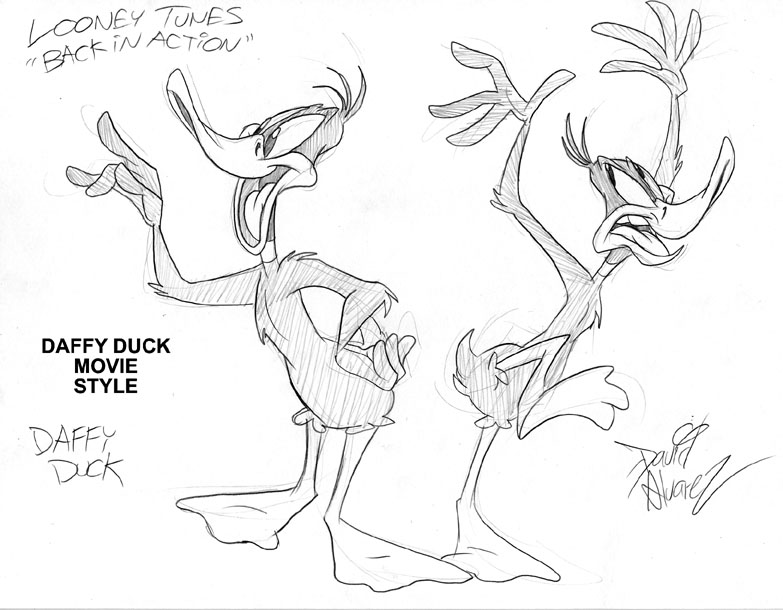 783x610 Daffy Duck Model Sheet - Daffy Duck Sketch