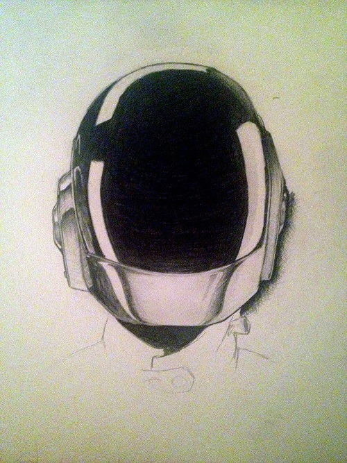 500x667 Daft Punk Sketch On Behance - Daft Punk Sketch