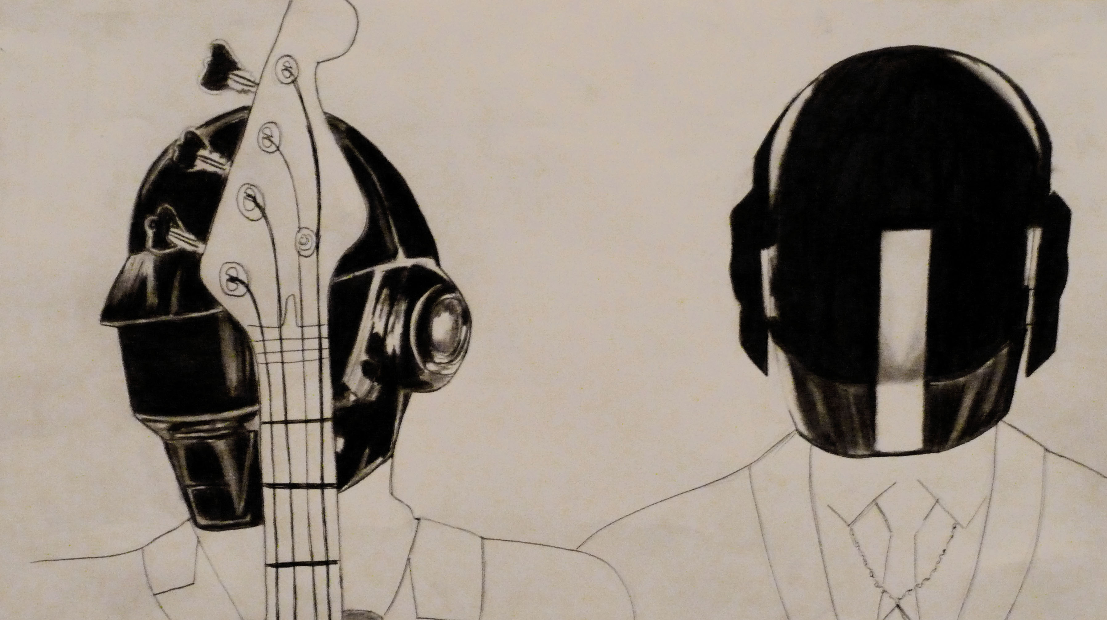 3592x2012 Daft Punk Nicole. - Daft Punk Sketch