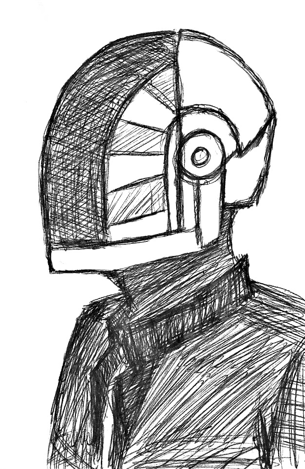 626x962 Get Lucky Or Some Shit To Do With Daft Punk By Jimmytalon - Daft Punk Sketch