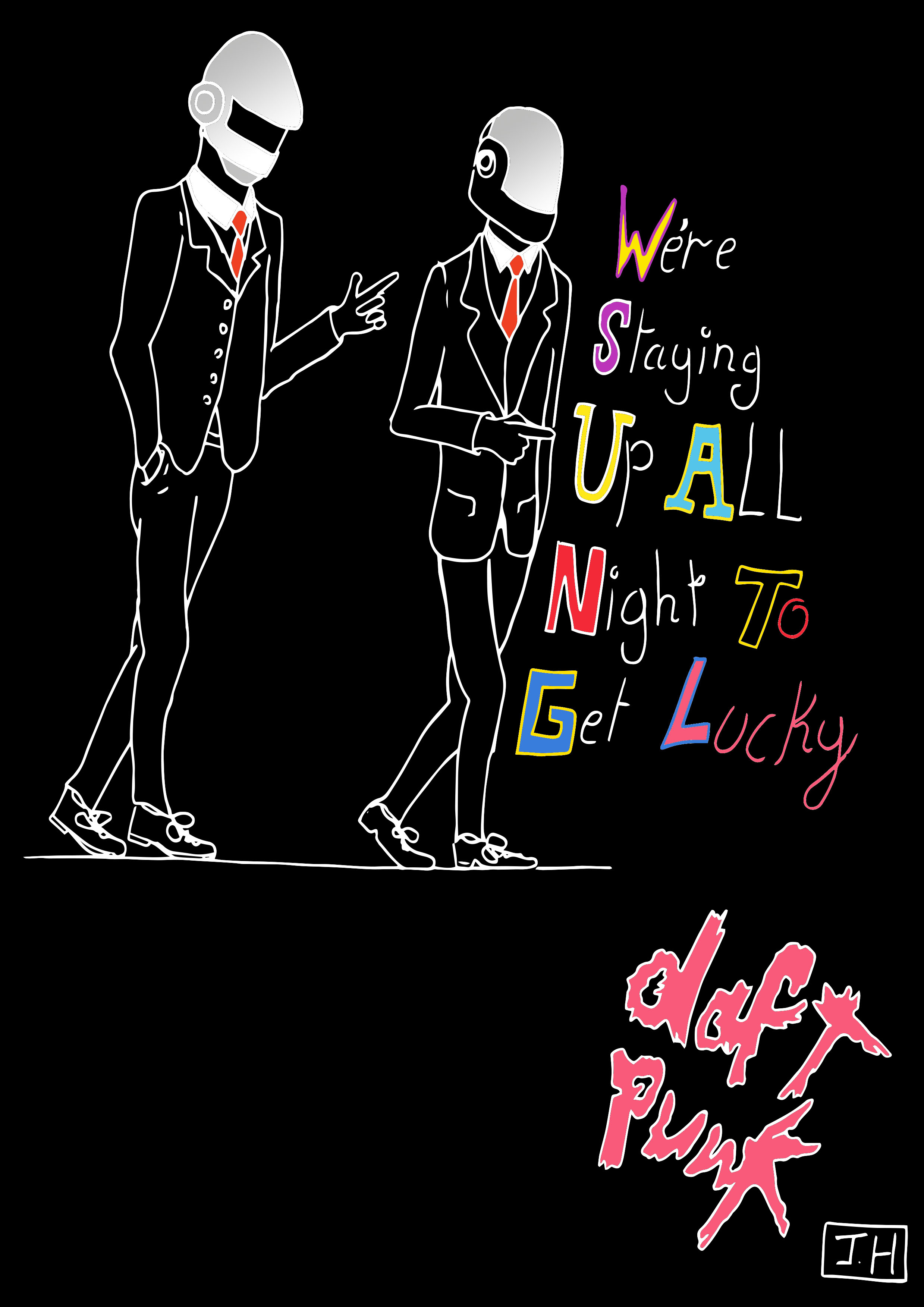 2478x3505 Daft Punk. Drawing. Sketch Hallistrations - Daft Punk Sketch