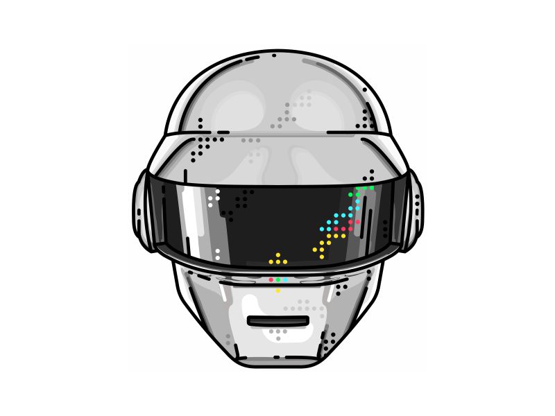 800x600 Daft Punk !! Silver Hamlet !! By Aleksandar Savic - Daft Punk Sketch