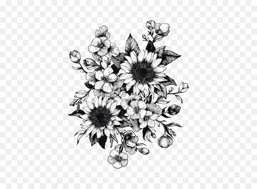 900x660 Drawing Flower Tattoo Sketch - Dahlia Flower Sketch