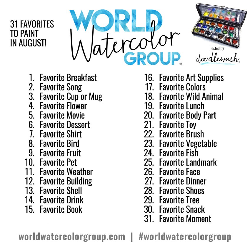 850x850 ~ Monthly Watercolor Amp Sketching Art Challenges - Daily Sketch Challenge