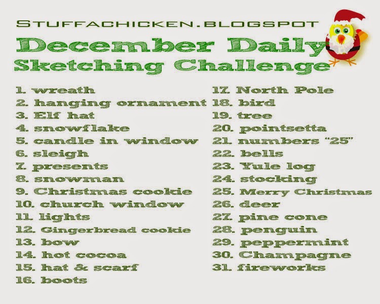 750x600 Gonna Stuff A Chicken December Daily Sketch Prompts - Daily Sketch Challenge