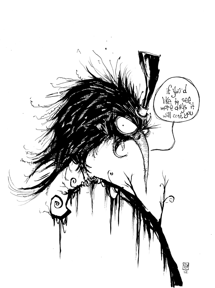 713x955 Crow Daily Sketch - Daily Sketch Ideas