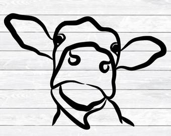 340x270 Cow Sketch Etsy - Dairy Cow Sketch