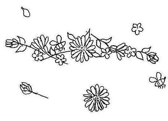 547x396 Silk Ribbon Embroidery Daisy Ring Daisy Chain Free Design - Daisy Chain Sketch