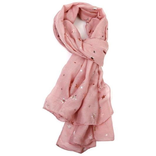 530x530 Blush Pink Scarf With Rose Gold Sketch Stars Daisy Chain - Daisy Chain Sketch