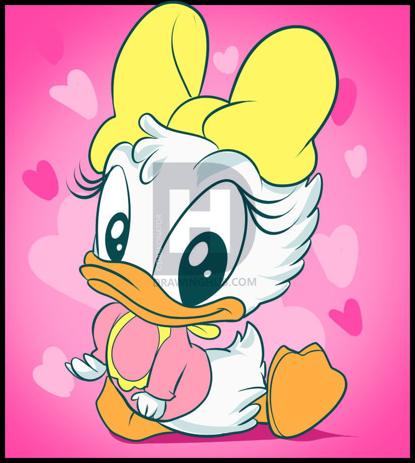 823x917 How To Draw Baby Daisy Duck, Step By Step, Drawing Guide, By - Daisy Duck Sketch