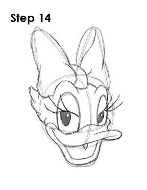 300x388 How To Draw Daisy Duck Step 14 Kids Activities - Daisy Duck Sketch