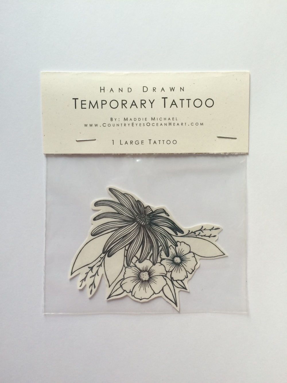 1000x1333 Daisy Temporary Tattoo Country Eyes . Ocean Heart - Daisy Sketch Tattoo