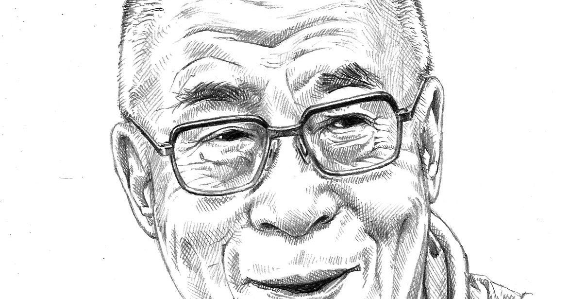 1172x615 Drawing From Experience... Dalai Lama - Dalai Lama Sketch