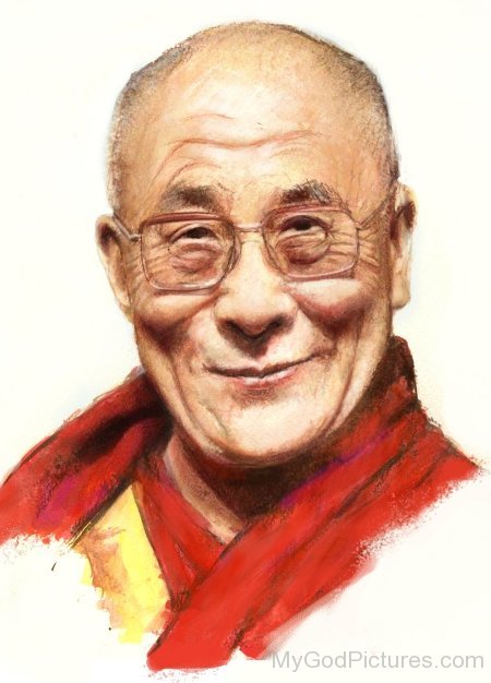 450x626 Sketch Of Dalai Lama - Dalai Lama Sketch