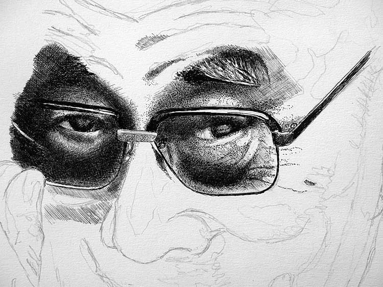 750x563 Through The Eyes Of John Baselmans Step By Step Dalai Lama - Dalai Lama Sketch