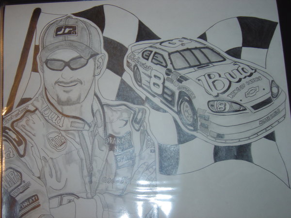 600x450 Dale Earnhardt Jr. Drawing By Vash1701 - Dale Earnhardt Sketch