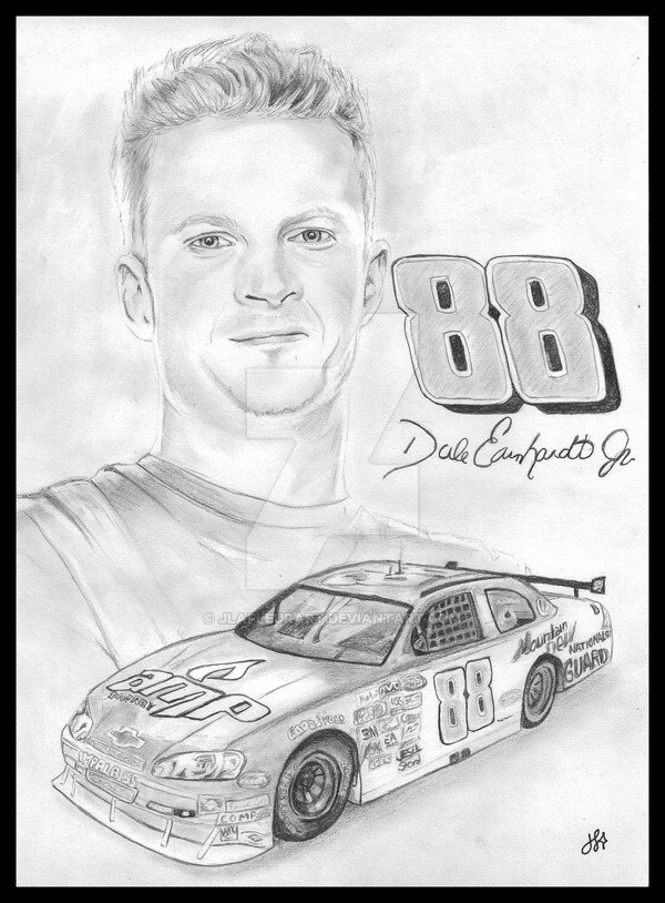600x814 Dale Earnhardt Jr. Montage By Jlafleurart - Dale Earnhardt Sketch