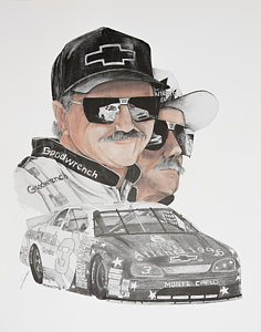 236x300 Dale Earnhardt Sr. The Intimator Drawing By Joe Lisowski - Dale Earnhardt Sketch
