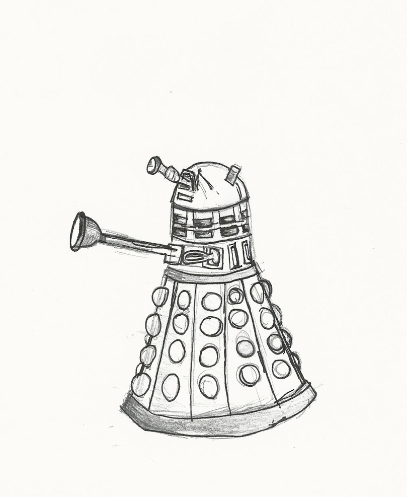 809x987 Dalek Sketch By Aqua Girl07 - Dalek Sketch