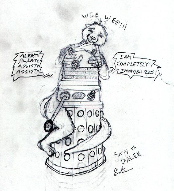 568x624 Furry Vs. Dalek Weasyl - Dalek Sketch