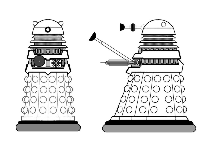 863x608 New Dalek Designs Dalektricity - Dalek Sketch