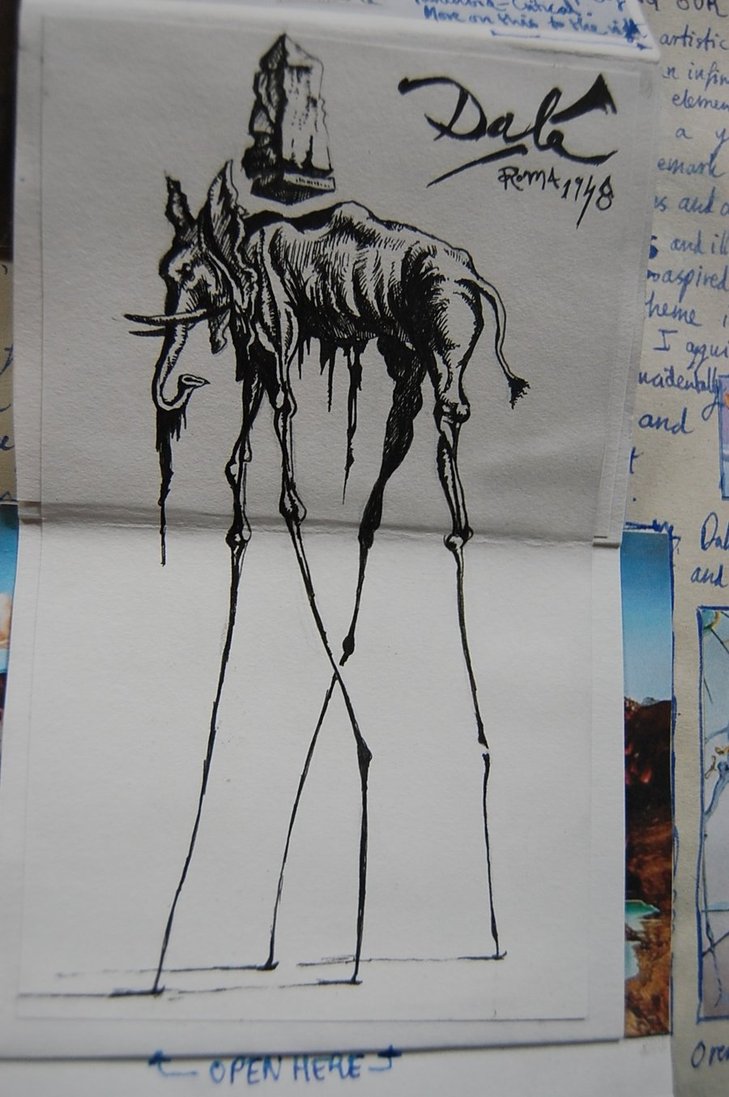 Dali Elephant Sketch at Explore collection of Dali