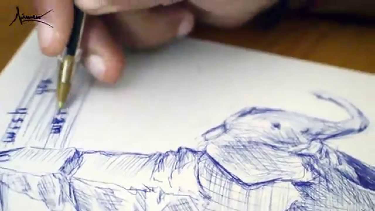 1280x720 Drawing Salvador Elephant - Dali Elephant Sketch