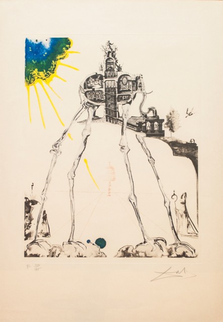 443x640 Salvador The Space Elephant - Dali Elephant Sketch