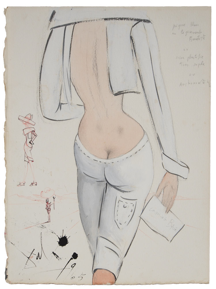 750x1000 The Strange And Beautiful Fashion Drawings Of Salvador Dali Huffpost - Dali Sketches