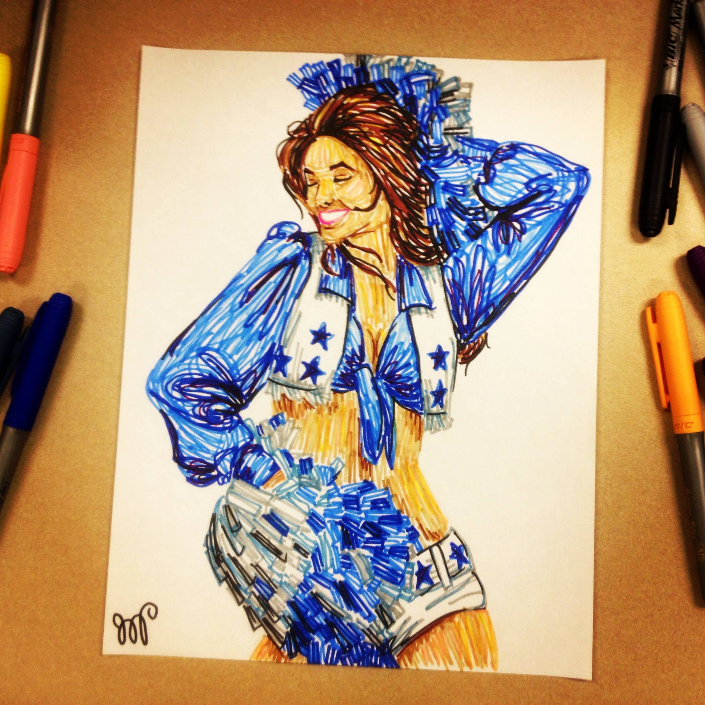 2448x2448 Dallas Cowboys Cheerleader Oc - Dallas Cowboys Sketch